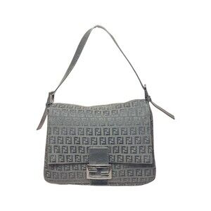 FENDI Mamma Bucket Hobo Shoulder Bag Zucchino Black